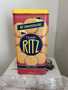 Christie's RITZ 60th Anniversary Red & Yellow Tin - Classic Crackers